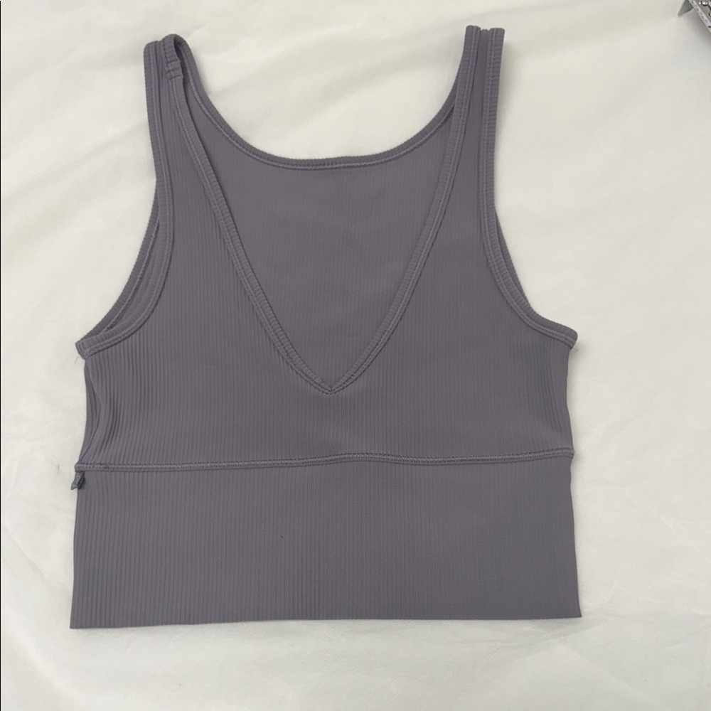 lululemon athletica Ribbed V-Neck Crop Tank - Mauve